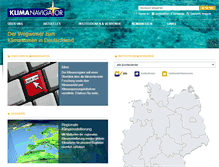 Tablet Screenshot of klimanavigator.de